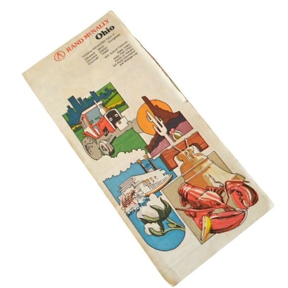 Vintage Rand McNally Ohio Official Auto Road Map Mid 1980s Travel Ephemera USA. - Picture 4 of 16